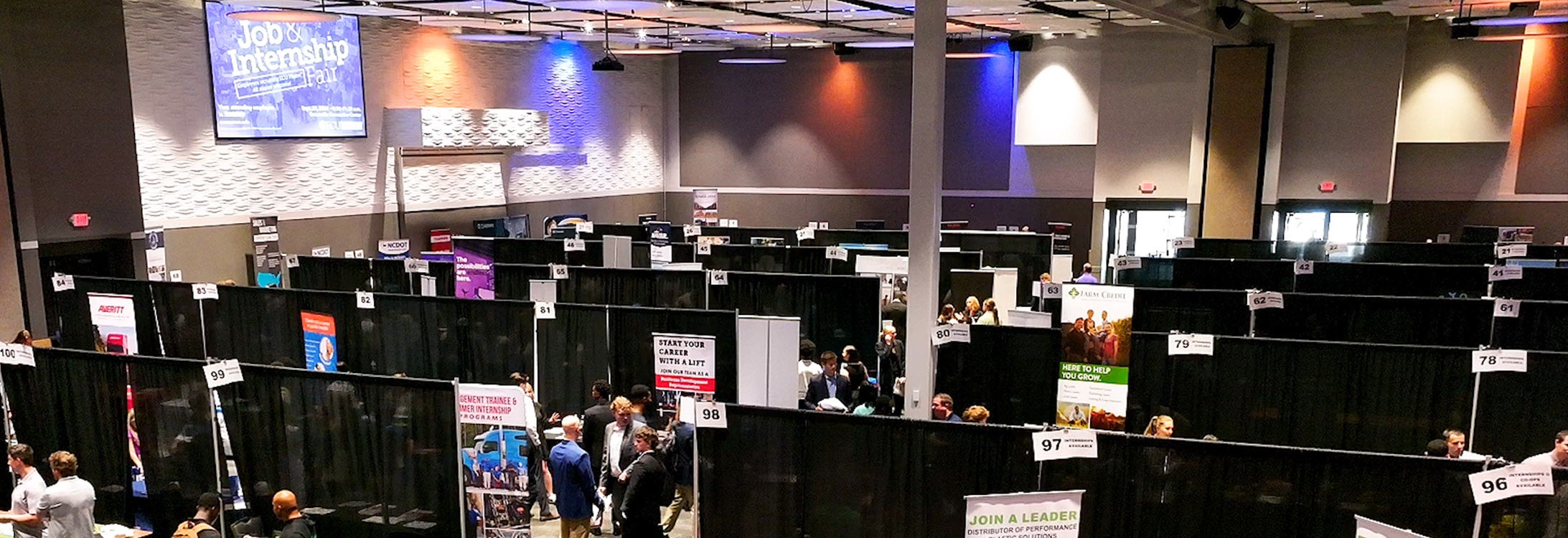 Aerial view of the Fall 2024 Career Fair at the Convention Center